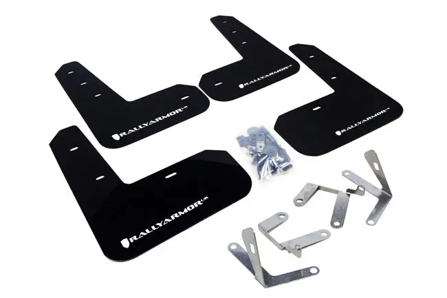 Rally Armor 13-17 Subaru Brz/Toyota Fr-S Black Ur Mud Flap W/White Logo 1