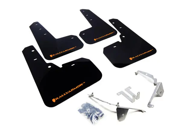Rally Armor 13-17 Subaru Crosstrek Xv Black Mud Flap W/Orange Logo 1