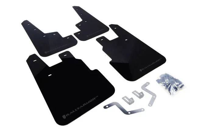 Rally Armor 14-18 Subaru Forester Black Mud Flap W/ Grey Logo 1