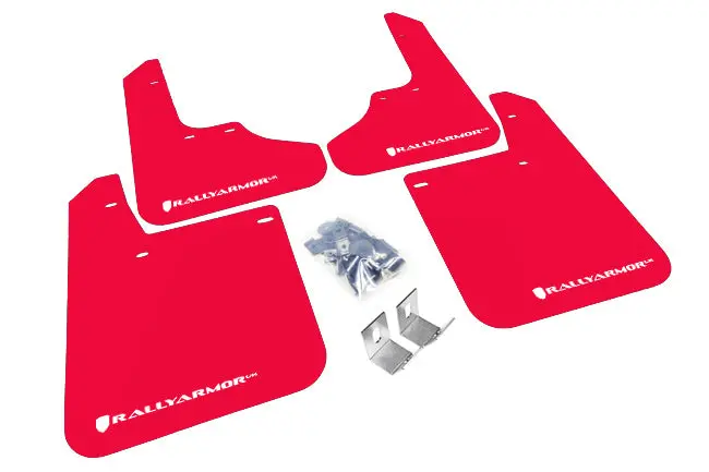 Rally Armor 93-01 Subaru Impreza Rs Red Ur Mud Flap W/ White Logo 1