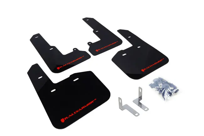 Rally Armor 15-19 Subaru Legacy Black Ur Mud Flap W/ Red Logo 1
