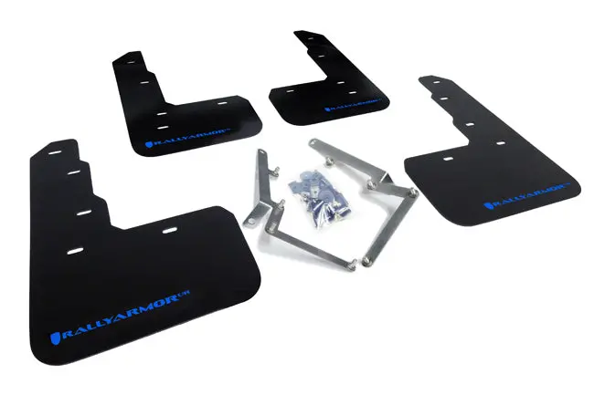 Rally Armor 17-22 Honda Civic Type R Black Ur Mud Flap W/Blue Logo 1