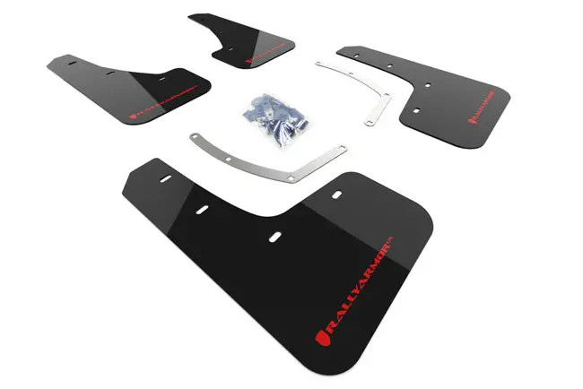 Rally Armor 18-26 Subaru Ascent Black Ur Mud Flap W/Red Logo 1