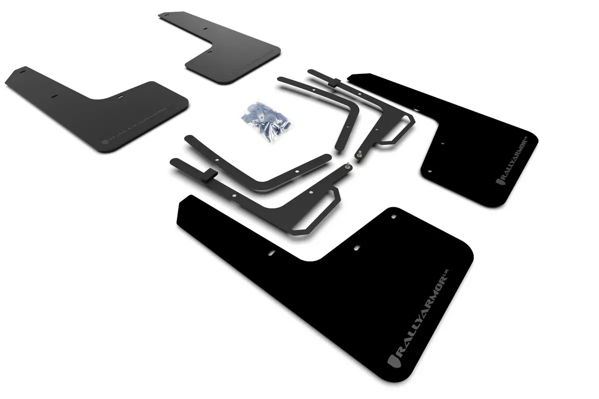 Rally Armor 17-20 Ford F-150 Raptor Gen 2 Black Ur Mud Flap W/Dark Grey Logo 1
