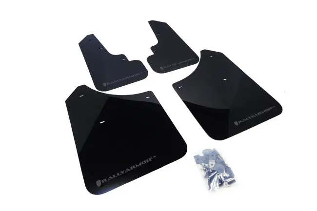 Rally Armor 03-08 Subaru Forester Black Ur Mud Flap W/ Grey Logo 1