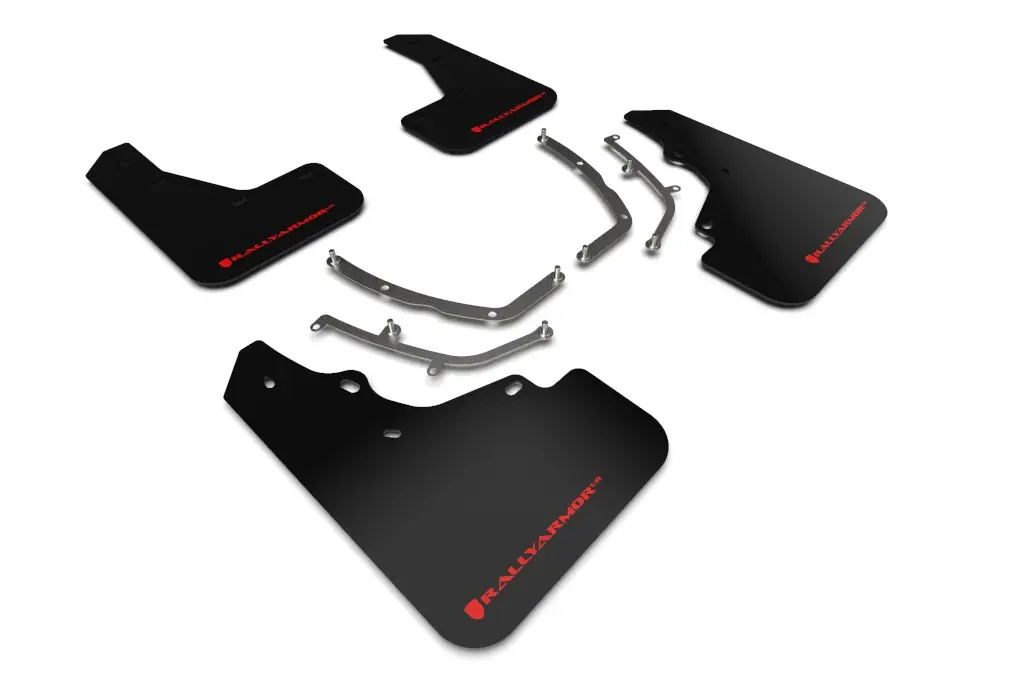 Rally Armor 19-26 Mazda3 Hatchback Black Ur Mud Flap W/Red Logo 1