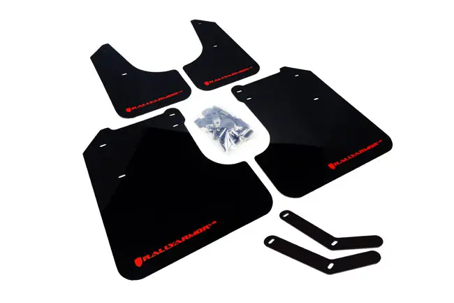 Rally Armor 08-10 Subaru Wrx / 08-11 Impreza 2.5I (Hatch/Sedan) Black Ur Mud Flap W/White Logo 1
