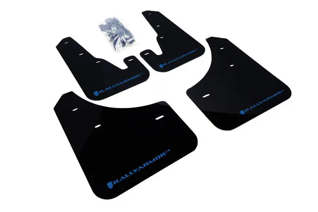 Rally Armor 04-09 Mazda3/Speed3 Black Ur Mud Flap W/ Blue Logo 1
