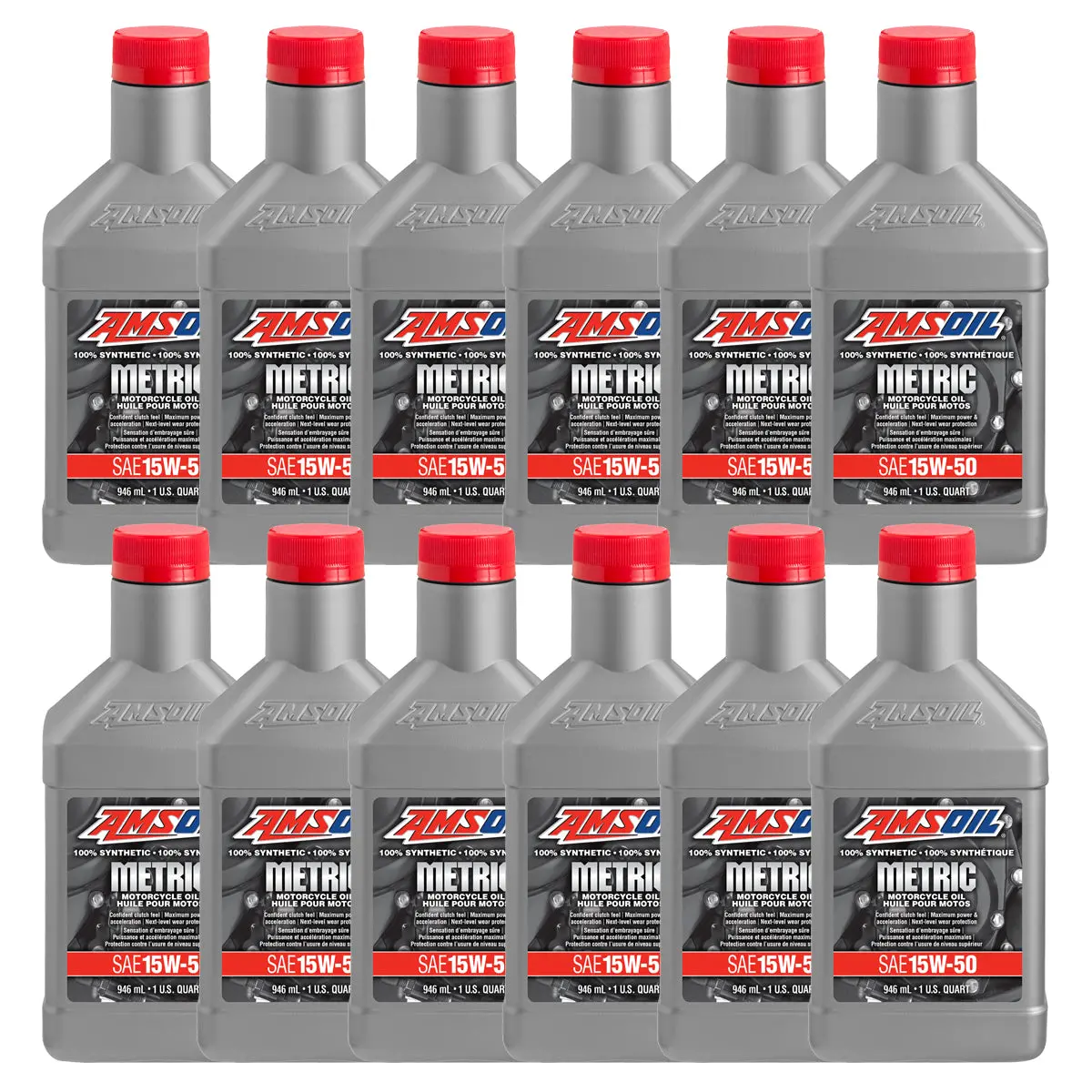 Amsoil 15W-50 100% Synthetic Metric Motorcycle Oil Case Of 12 1