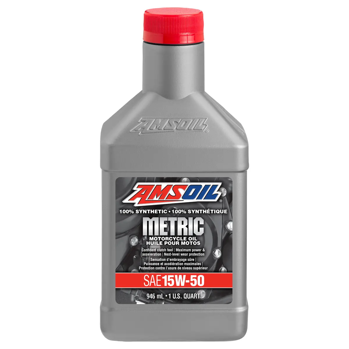 Amsoil 15W-50 100% Synthetic Metric Motorcycle Oil 946 Ml Bottle 1