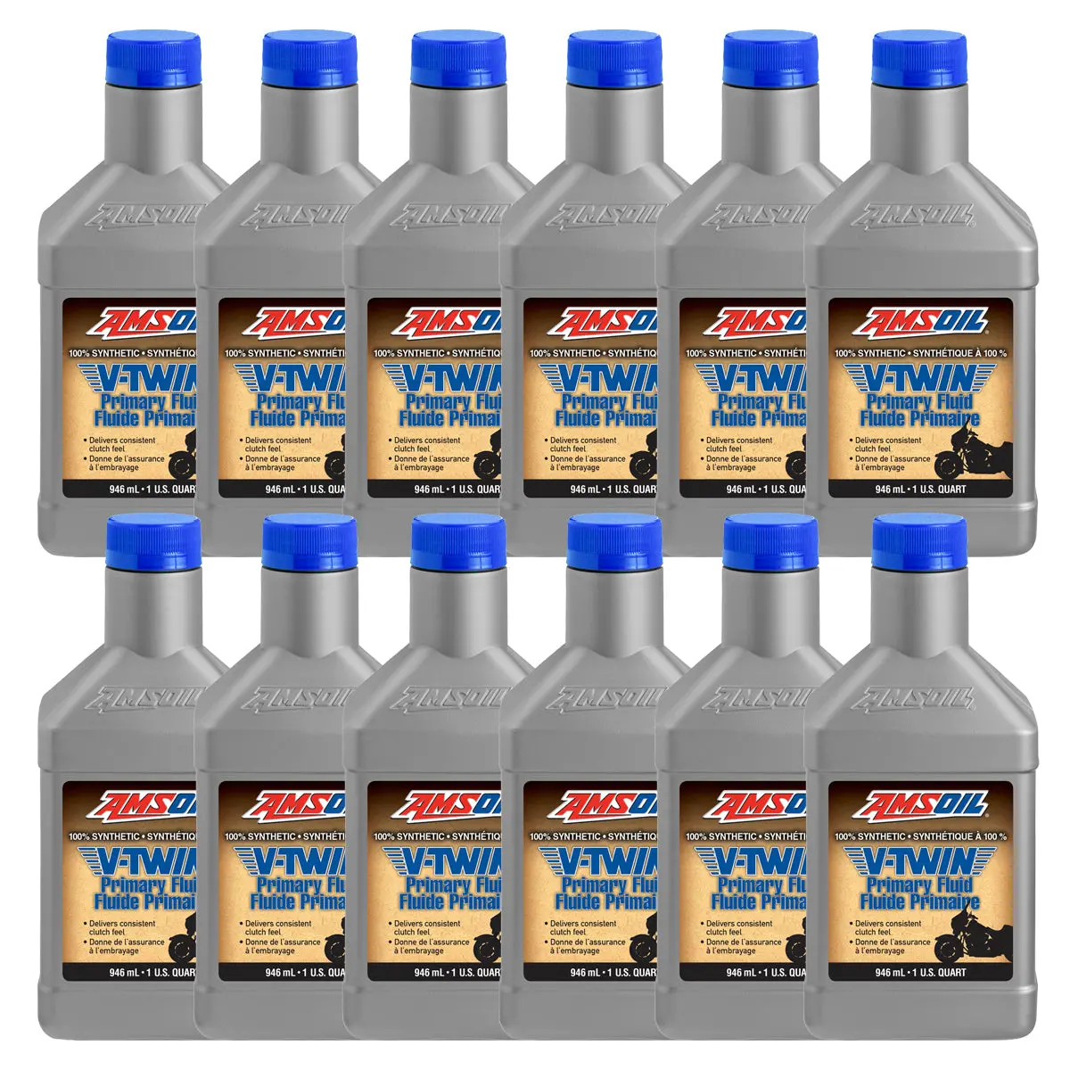 Amsoil 100% Synthetic V-Twin Primary Fluid Case Of 12 1