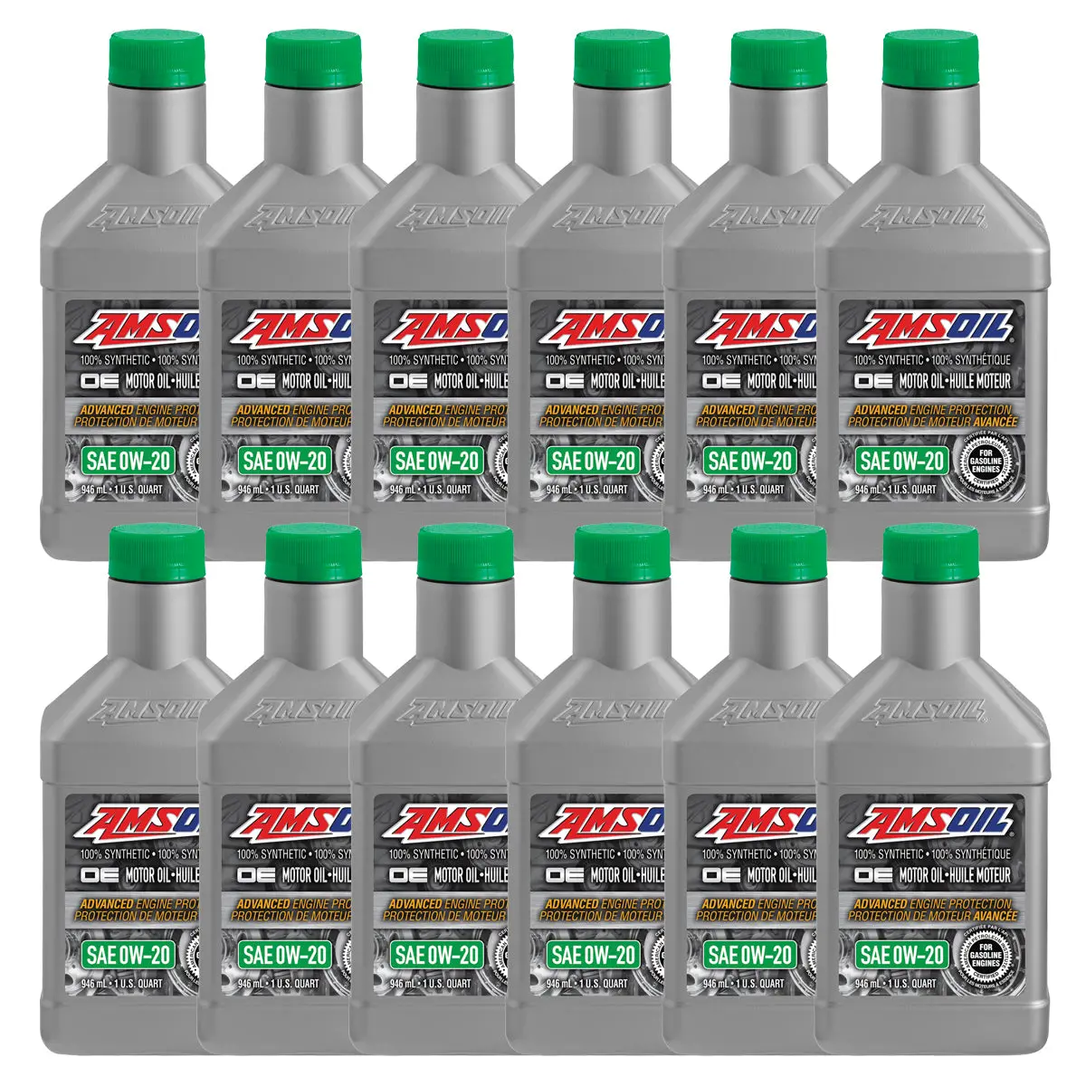 Amsoil Oe 0W-20 100% Synthetic Motor Oil Case Of 12 1