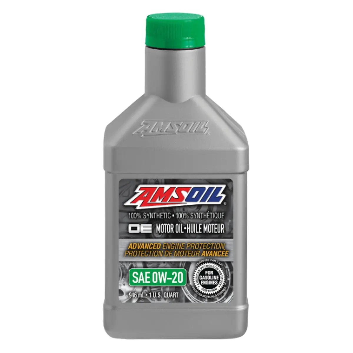 Amsoil Oe 0W-20 100% Synthetic Motor Oil 946 Ml Bottle 1