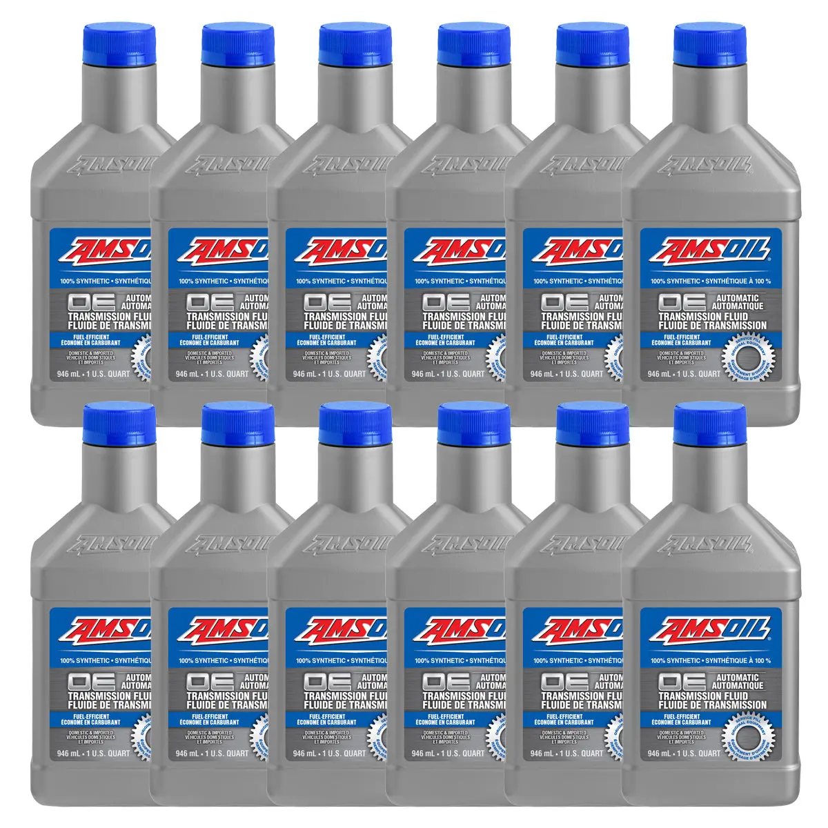 Amsoil Oe Fuel-Efficient 100% Synthetic Automatic Transmission Fluid Case Of 12 1