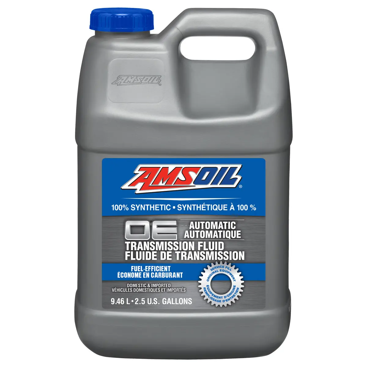 Amsoil Oe Fuel-Efficient 100% Synthetic Automatic Transmission Fluid 9.46 Liter Jug 1