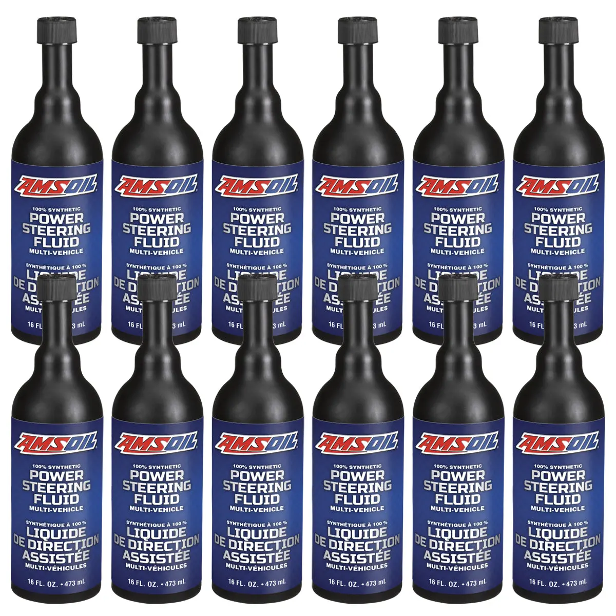 Amsoil 100% Synthetic Multi-Vehicle Power Steering Fluid Case Of 12 1