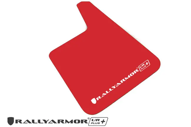 Rally Armor Universal Fit (No Hardware) Ur Plus Red Ur Mud Flap W/ White Logo 1