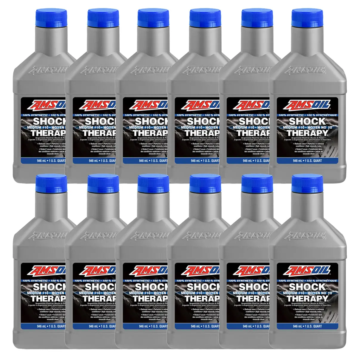 Amsoil Shock Therapy #10 Medium Suspension Fluid Case Of 12 1
