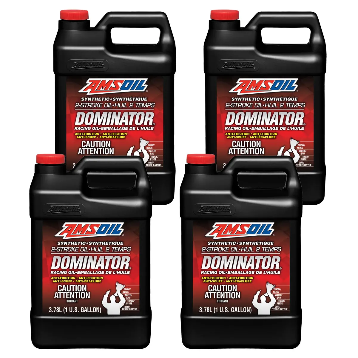 Amsoil Dominator 100% Synthetic 2-Stroke Racing Oil Case Of 4 1