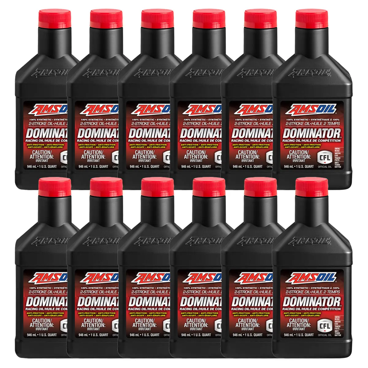 Amsoil Dominator 100% Synthetic 2-Stroke Racing Oil Case Of 12 1
