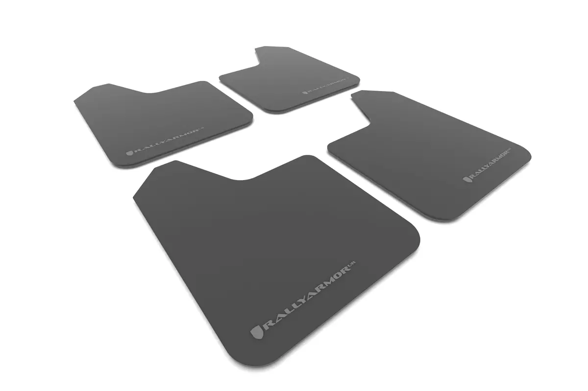 Rally Armor Universal Fit (No Hardware) Black Ur Mud Flap W/ Grey Logo 1