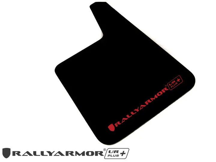 Rally Armor Universal Fit (No Hardware) Ur Plus Black Ur Mud Flap W/ Red Logo 1