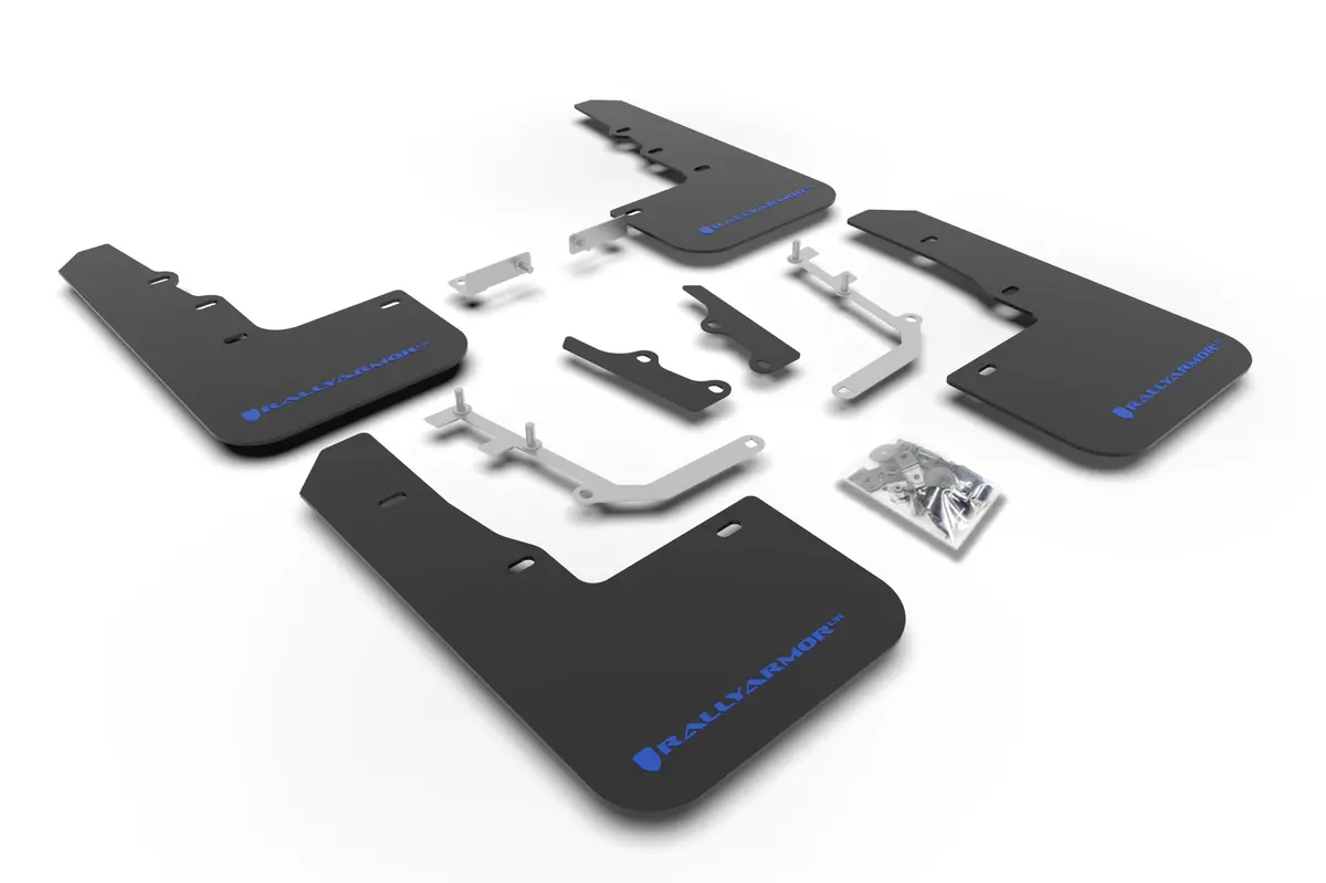 Rally Armor 20-25 Hyundai Venue Black Mud Flap Blue Logo 1