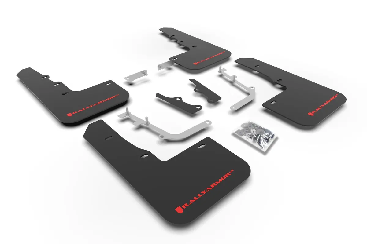 Rally Armor 20-25 Hyundai Venue Black Mud Flap Red Logo 1