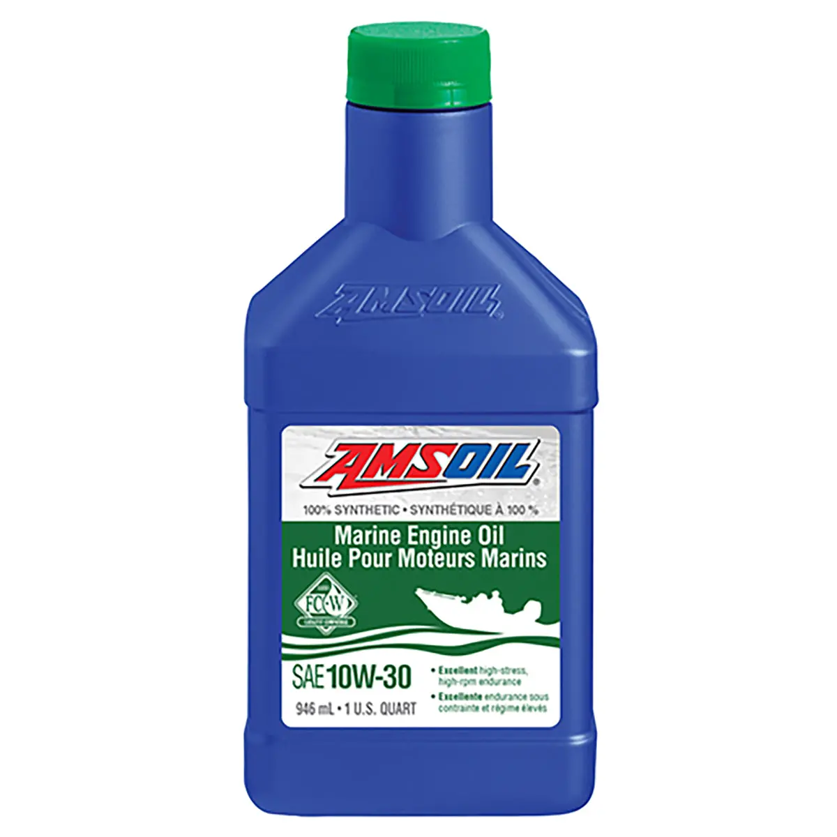 Amsoil 10W-30 100% Synthetic Marine Engine Oil 946 Ml Bottle 1