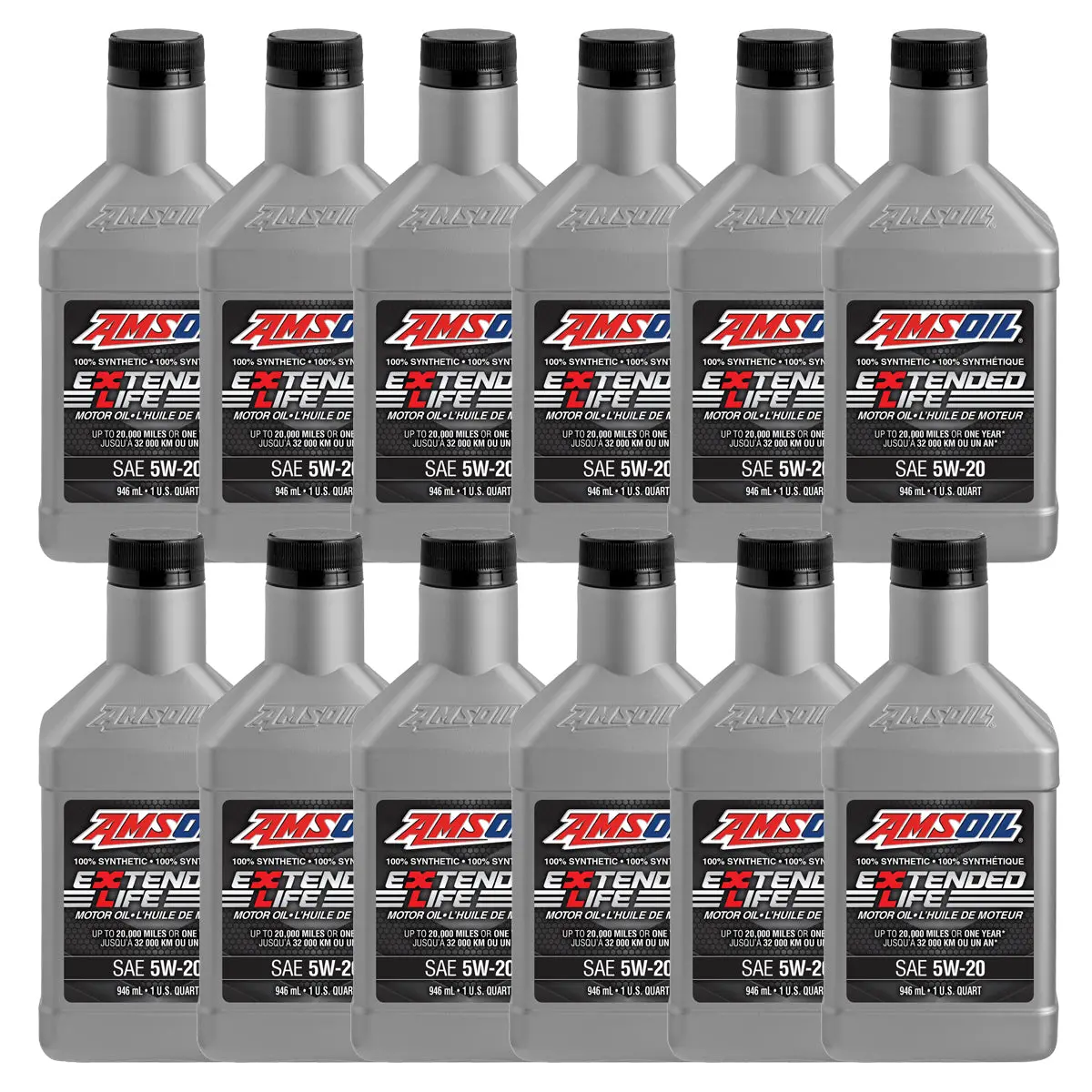 Amsoil Extended-Life 5W-20 100% Synthetic Motor Oil Case Of 12 1