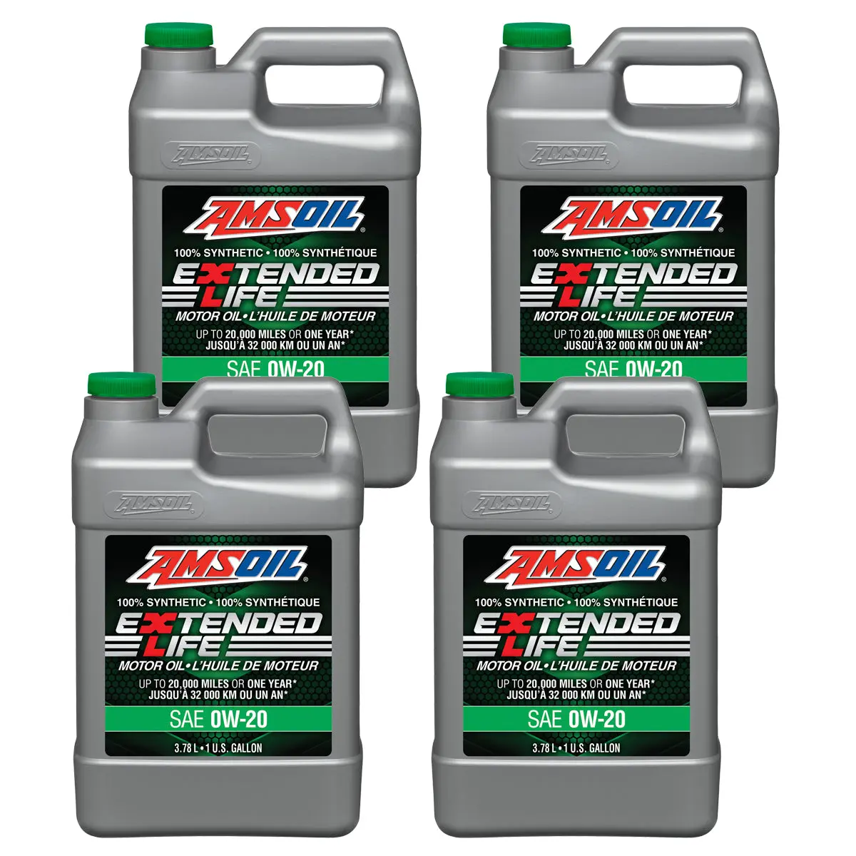 Amsoil Extended-Life 0W-20 100% Synthetic Motor Oil Case Of 4 1