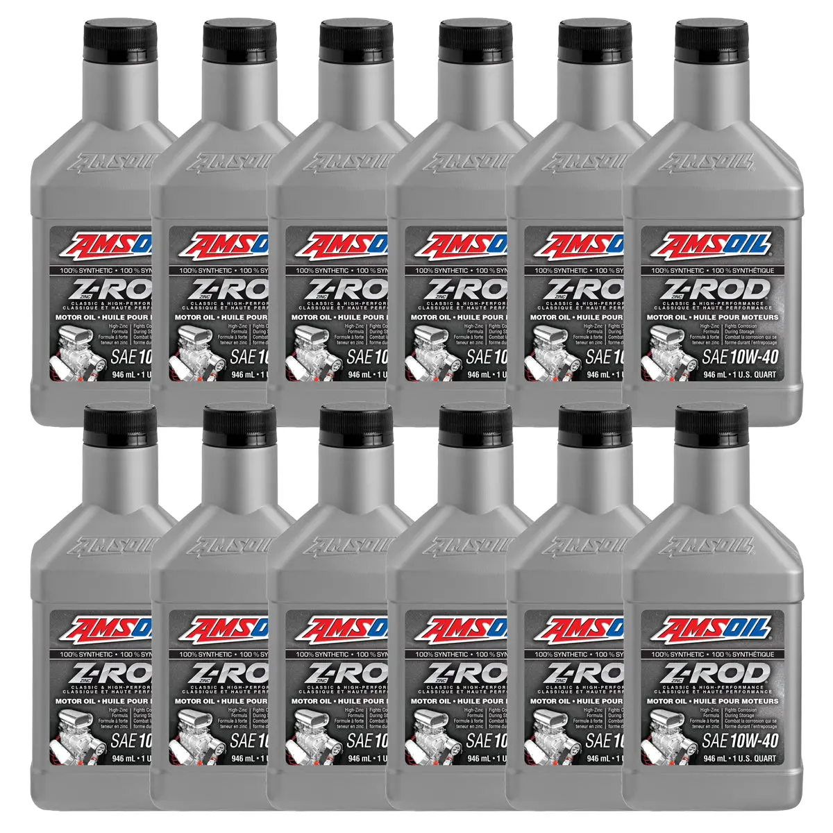 Amsoil Z-Rod 10W-40 100% Synthetic Motor Oil Case Of 12 1
