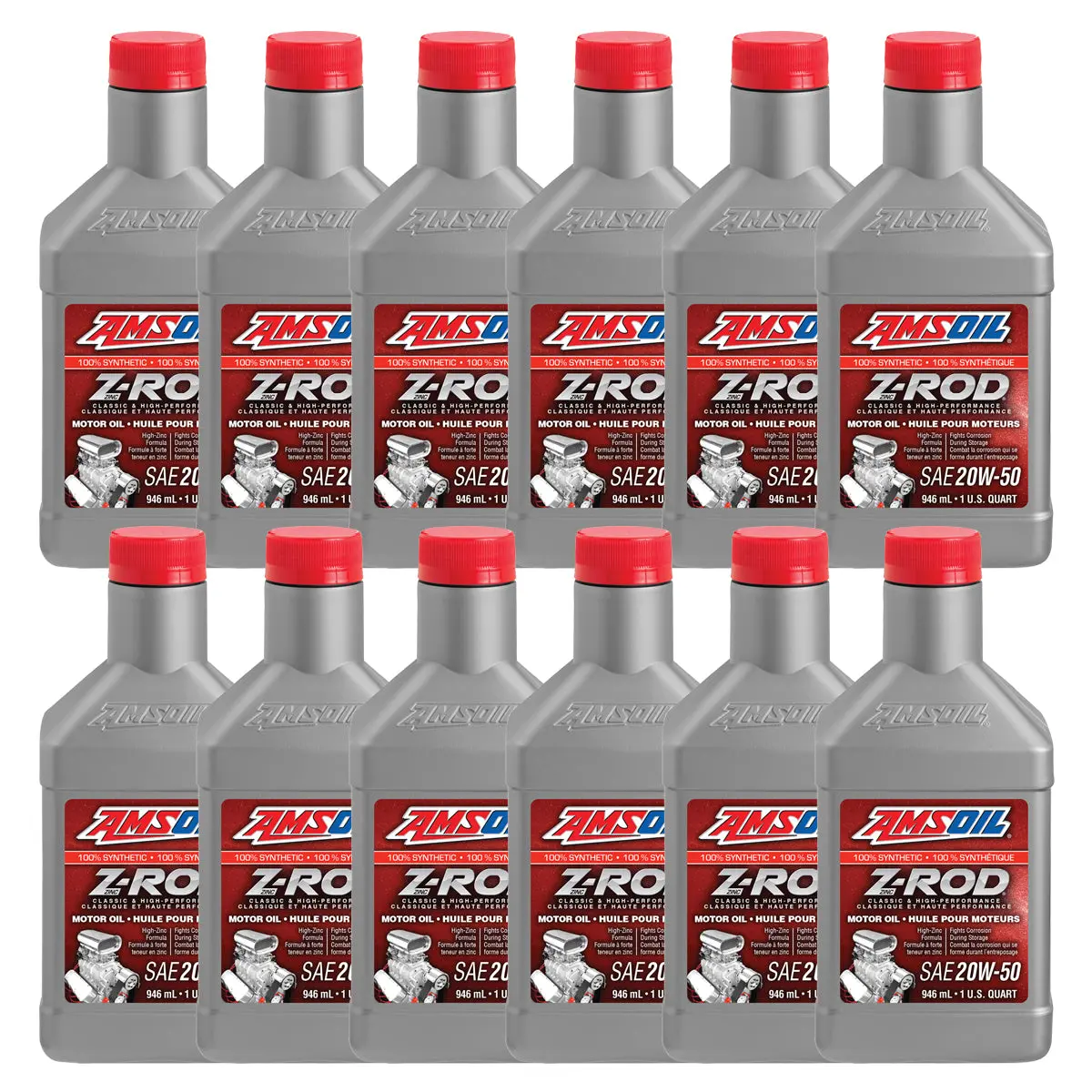 Amsoil Z-Rod 20W-50 100% Synthetic Motor Oil Case Of 12 1
