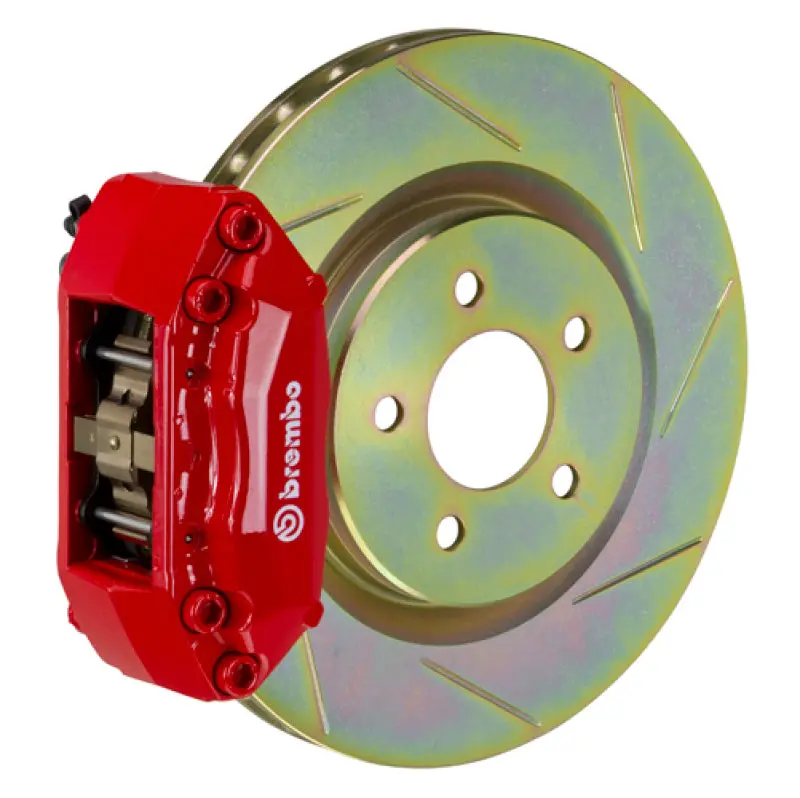 Brembo 05-10 Jetta (Mk5) Fr Gt Bbk 4Pis Cast 2Pc 330X28 1Pc Rotor Slotted Type1-Red 1