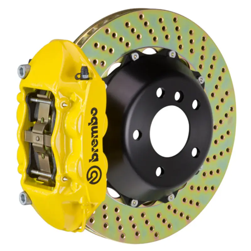 Brembo Gt Big Brake Kit For 2002–2007 Maserati Coupe/Spyder – Rear Drilled Rotors, Yellow Calipers 1