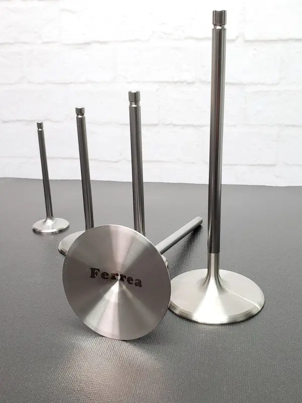 Ferrea Titanium Exhaust Valve — Splayed Design, 1.625-Inch Stem, 5.7-Inch Length, For Chevy/Chrysler/Ford Small-Block Engines (Driver Side Only) 1