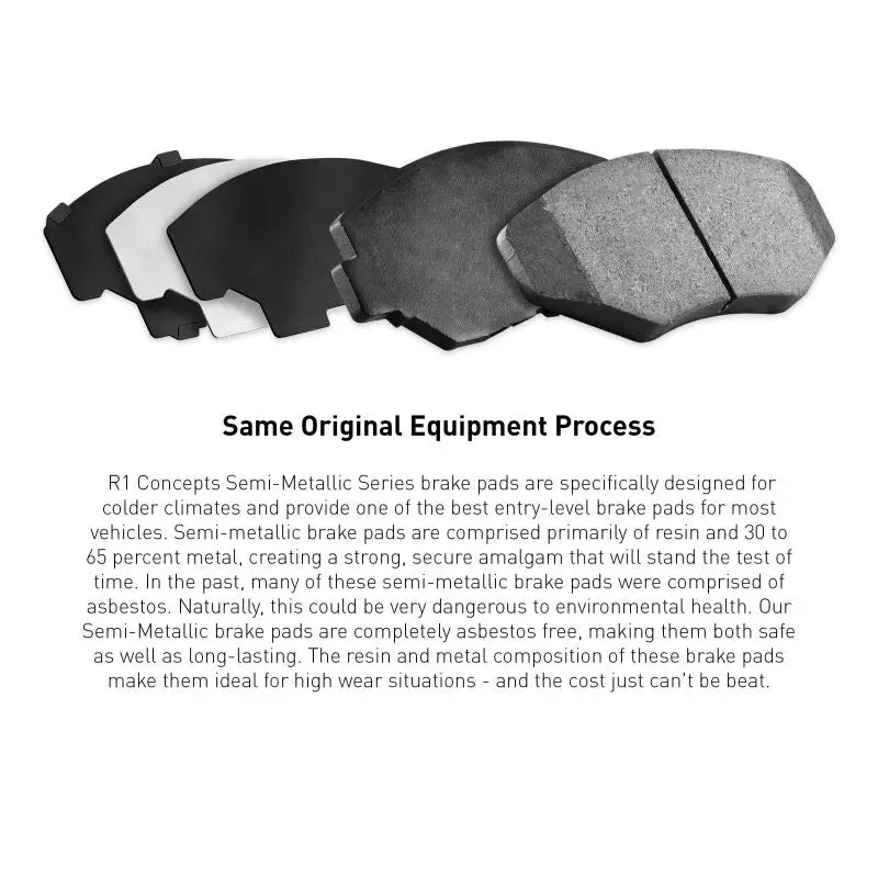 R1 Semi-Metallic Front Brake Pads For 2000–2005 Chevrolet Zafira (Mexican Market) 1