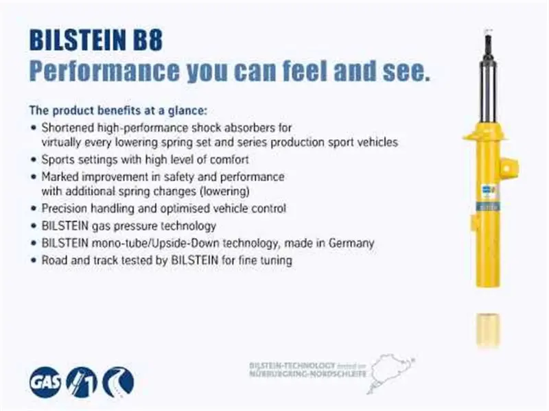 Bilstein B8 Sp Monotube Strut Assembly – Front Left, 36Mm Diameter, Compatible With 2006–2011 Bmw 323I/325I/328I/335I 1
