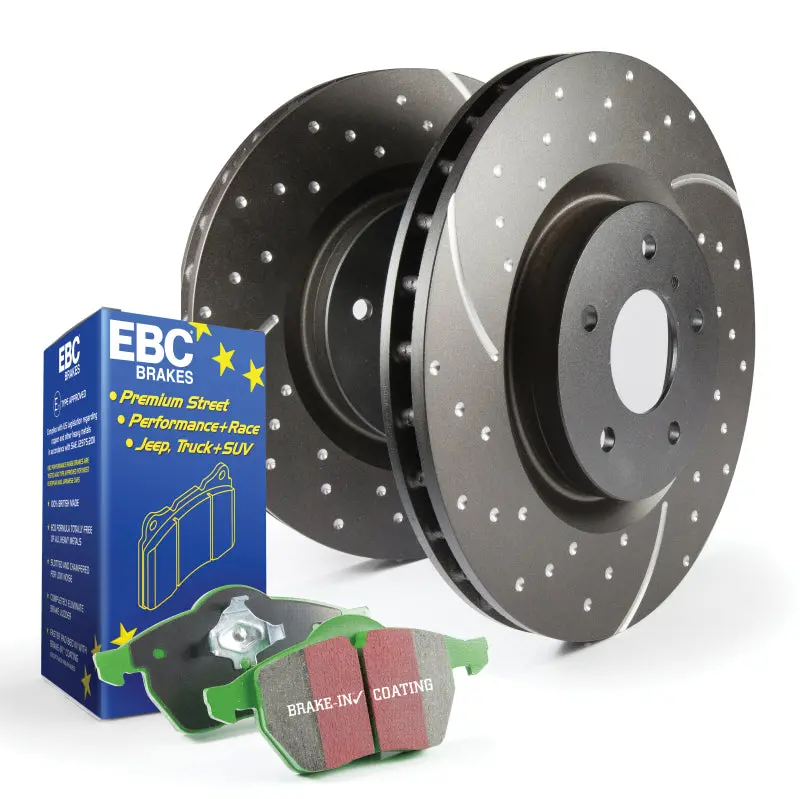 Ebc S3 Performance Brake Kit: Greenstuff Pads + Gd Drilled & Grooved Rotors 1