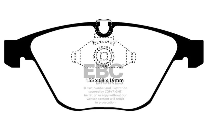 Ebc Greenstuff Ceramic Brake Pads For 2011–2012 Bmw 1M Coupe (3.0L Twin-Turbo Inline-6) 1