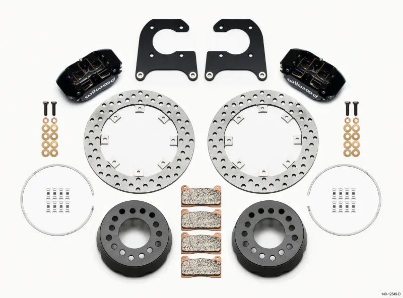 Wilwood Dynapro Rear Lug-Mount Dynamic Brake Kit – Drilled Sa Rotor, M-Series W/ Lamb Ends, 1/2" Studs 1