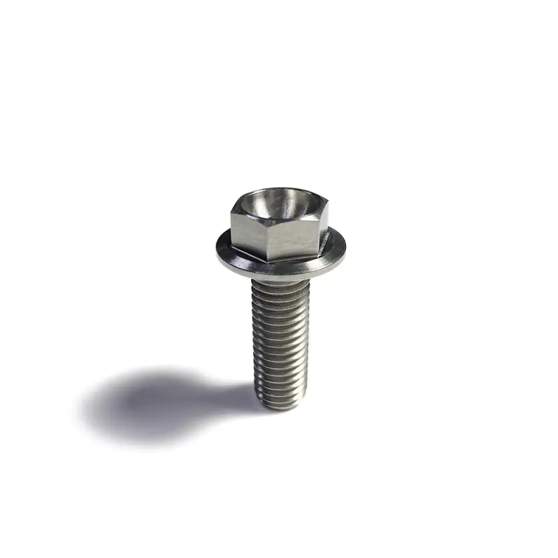 Ticon Industries Titanium Flanged Bolt – M12 X 20Mm X 1.25Mm Pitch, 17Mm Hex, 6-Point Head 1