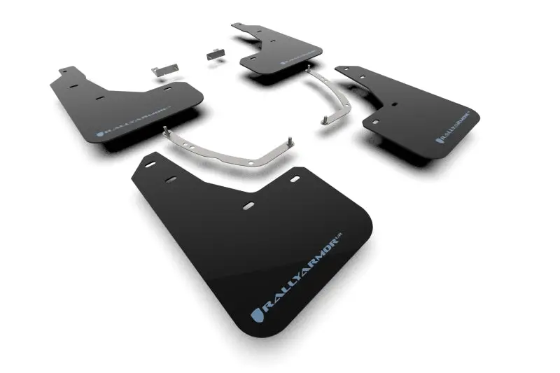 Rally Armor Ultra-Resistant Mud Flaps — Pe Black With Performance Blue Logo, Fit 2025 Hyundai Ioniq 5 1