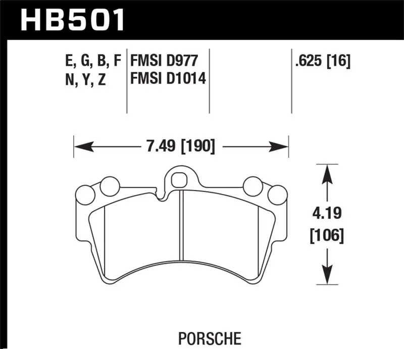 Hawk Hps Front Brake Pads For 2007–2014 Audi Q7 5.0L V10 1