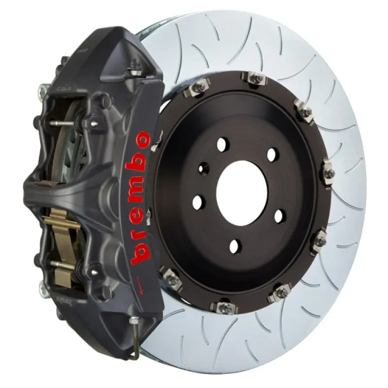 Brembo Gts Front Big Brake Kit For 2016–2022 Mercedes-Benz Glc-Class – 6-Piston Calipers, 405X34Mm Slotted Two-Piece Rotors, Type 3 Black Finish 1