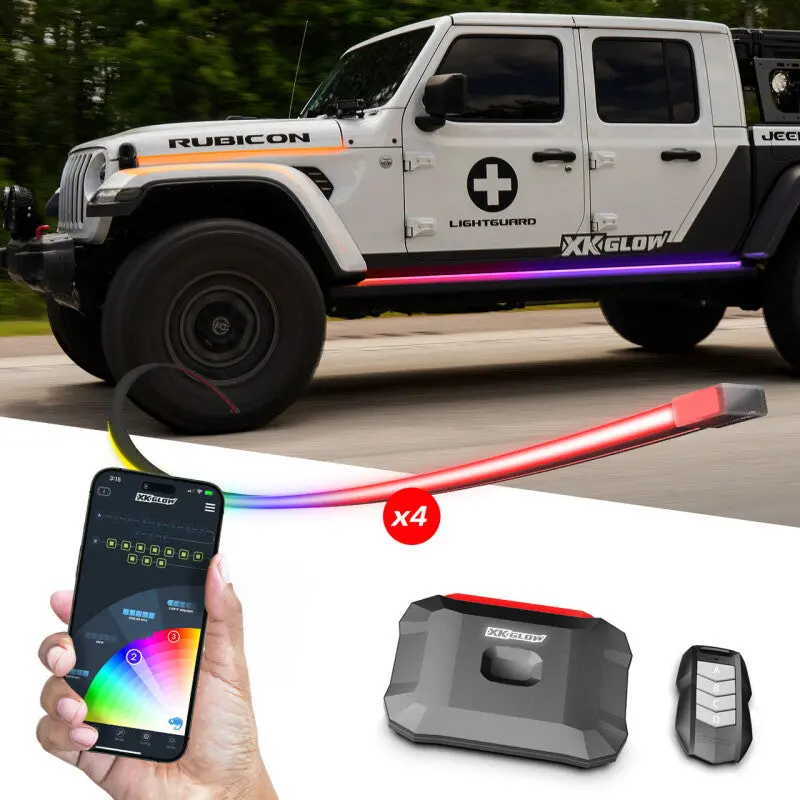 Xk Glow Addressable Rgb Accent Light Strip Kit For Jeep – Includes 20 Strips Per Case 1