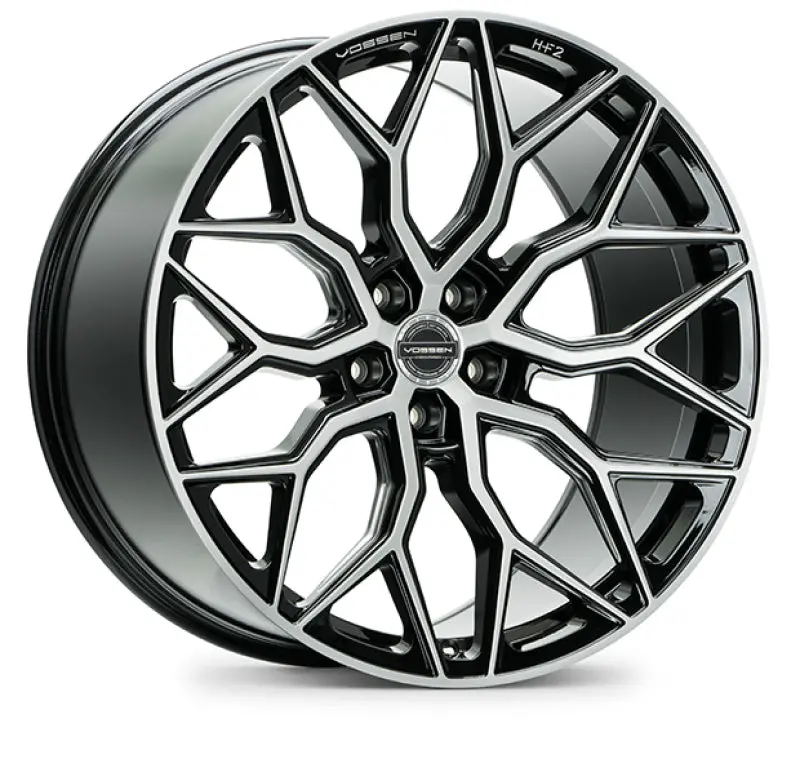 Vossen Hf-2 22X10.5 Inch Brushed Gloss Black Alloy Wheel – 5X112 Bolt Pattern, Et30 Offset, Deep Dish Design 1
