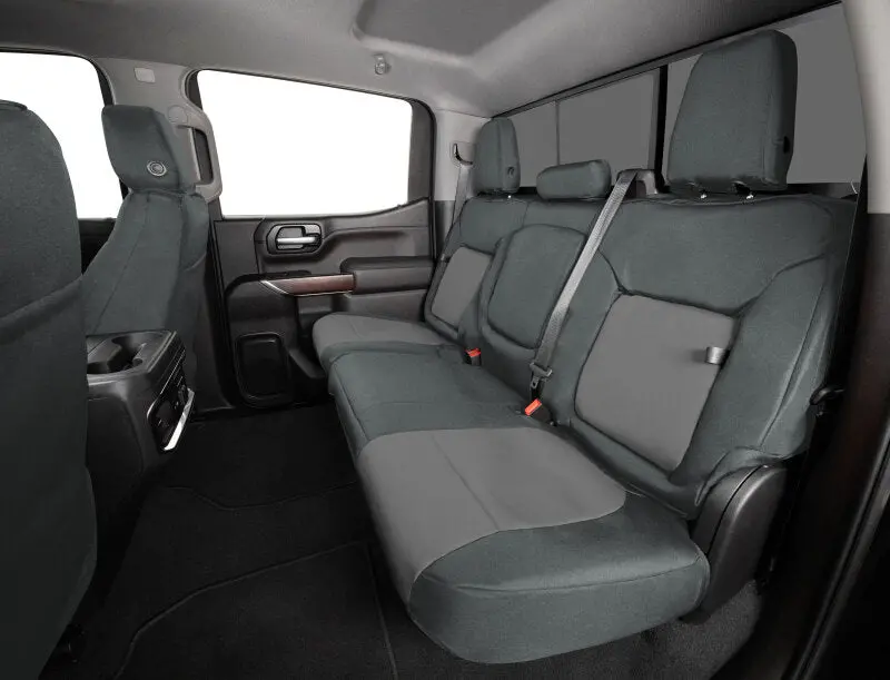 Covercraft Endura Precisionfit Front Row Seat Covers For 2023–2024 Chevy Colorado & Gmc Canyon – Charcoal/Silver 1