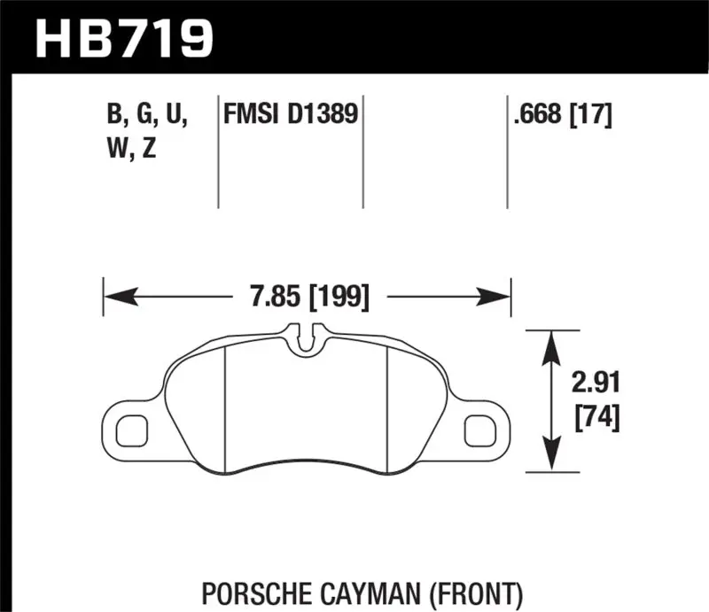 Hawk Dtc-60 Race Front Brake Pads – Fits 2009–2011 Porsche 911 Carrera & 2013–2016 Boxster 1