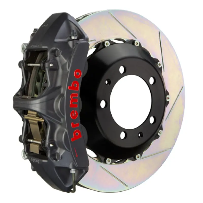 Brembo Gts Big Brake Kit For 2005–2008 Porsche 997.1 Carrera 2 (Non-Pccb) – Front, 6-Piston Calipers, Slotted 380×32Mm Two-Piece Rotors, Matte Black Finish 1